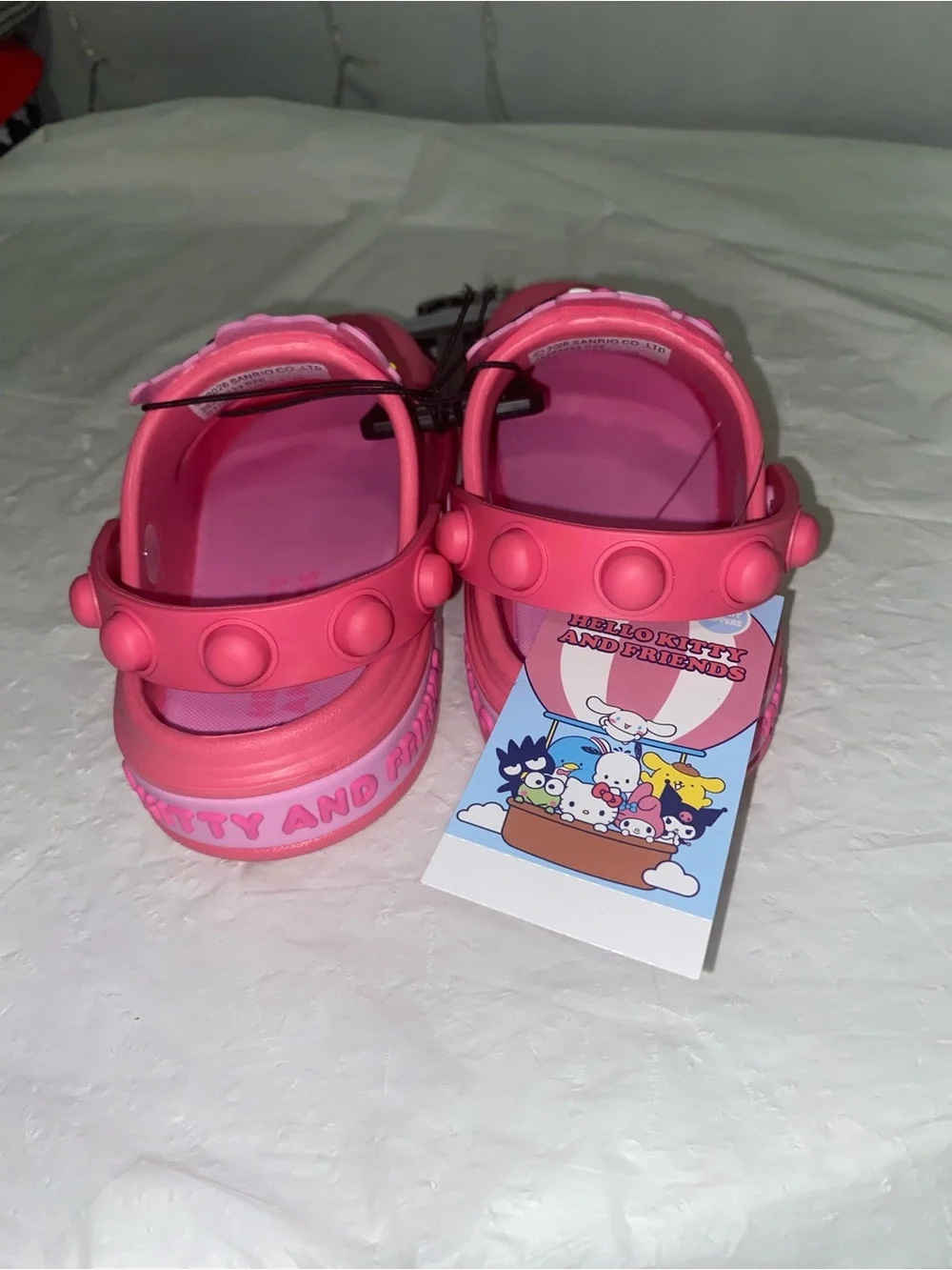 Hello Kitty Hot Pink Kids Slip-On Clogs with Character Strap
